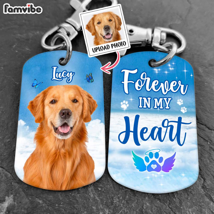 Personalized Gift For Dog Lovers Forever In My Heart Aluminum Keychain 31519 1
