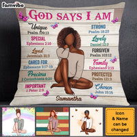 Personalized Gift For Woman God Says I Am Pillow 30503 thumb 1