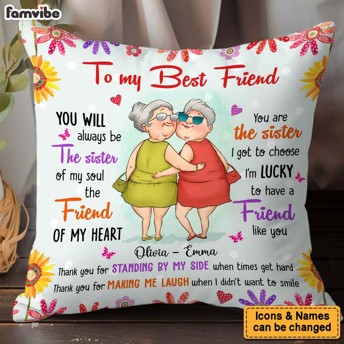 Personalized Gift For Friends Sister Of My Soul Friend Of My Heart Pillow 31014 1