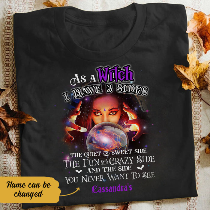 Personalized Halloween Witch Three Sides T Shirt JL171 95O58 1
