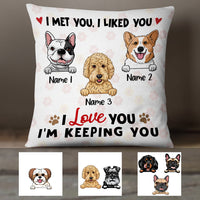 Personalized I Met You I Love You My Dog Pillow JR293 73O57 (Insert Included) thumb 1