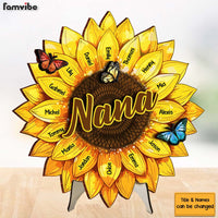 Personalized Gift For Grandma Sunflower 2 Layered Separate Wooden Plaque 31729 thumb 1