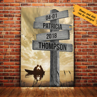 Personalized Husband Wife Wedding Lake Street Sign Canvas JL281 85O47 thumb 1