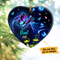 Personalized Memorial Butterfly Heart Ornament NB122 26O36 thumb 1