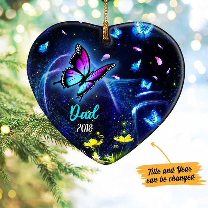 Personalized Memorial Butterfly Heart Ornament NB122 26O36 1