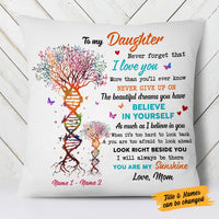 Personalized Grandma Granddaughter Mom Daughter Pillow MR41 26O58 thumb 1