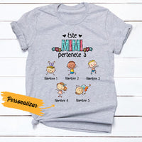 Personalized Spanish Abuela Pertenece Grandma T Shirt AP235 65O36 thumb 1