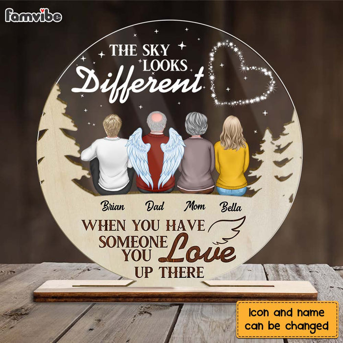 Personalized The Sky Looks Different Memorial Plaque 22734 1