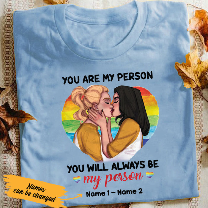 Personalized You Are My Person LGBT Lesbian Love T Shirt SB153 29O58 1