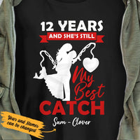 Personalized Fishing Husband & Wife Best Catch T Shirt JN172 95O53 thumb 1