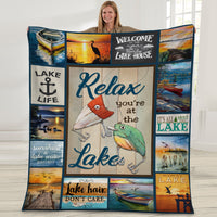 Relax You're At The Lake Fleece Blanket JN301 67O47 thumb 1
