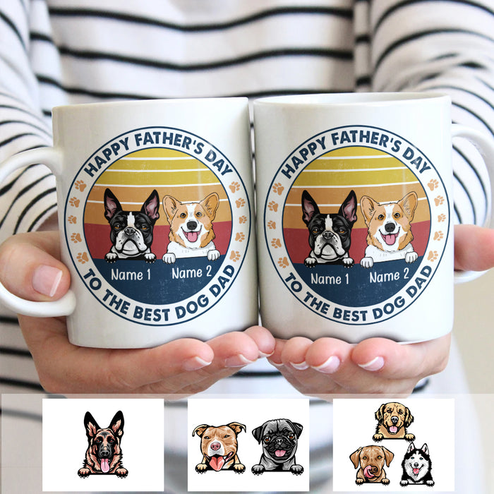 Personalized Dog Dad Happy Father's Day Mug AP223 67O34 1