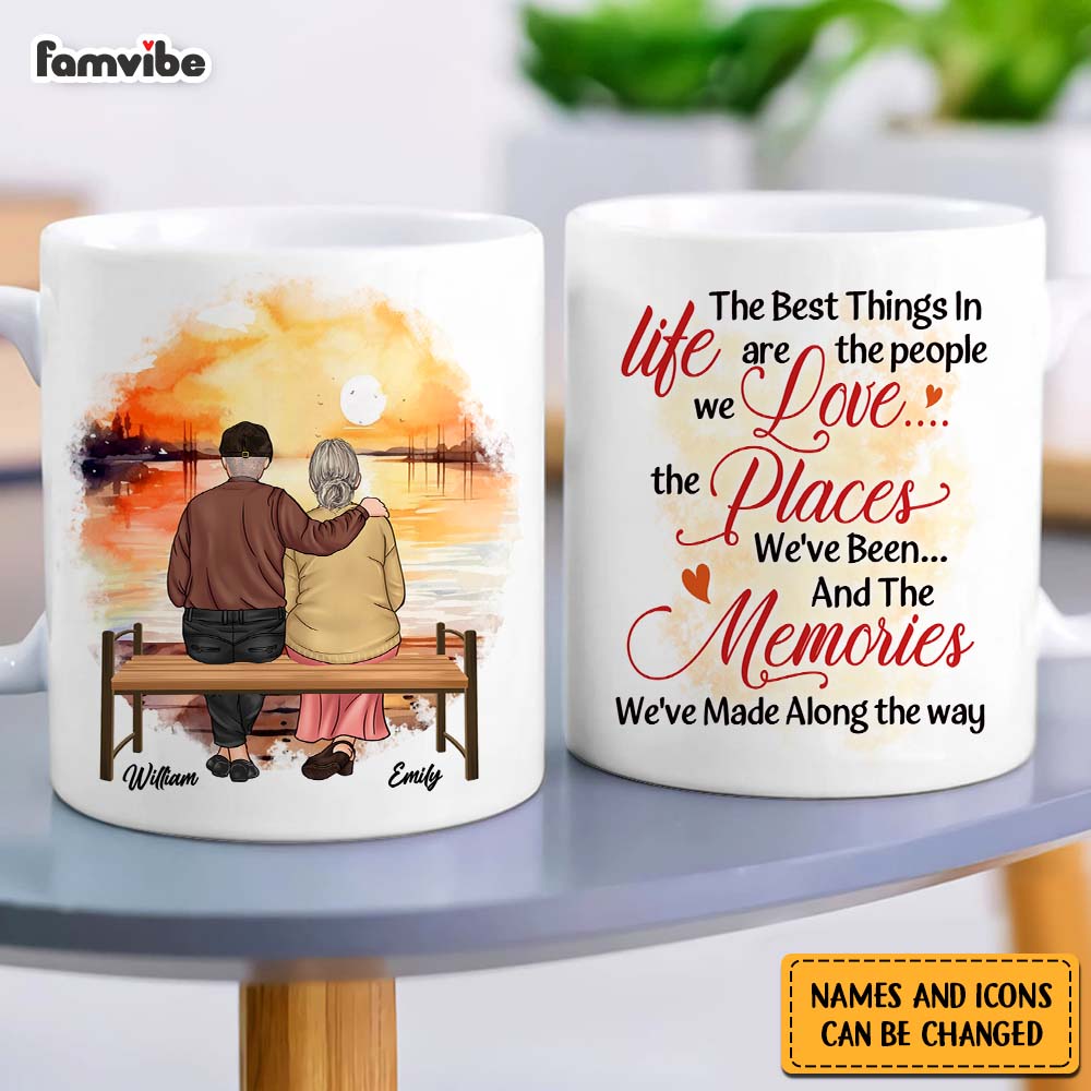 Personalized Gift For Couples The Memories We've Made  Along The Way Mug Primary Mockup
