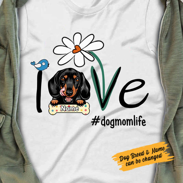 Personalized Dog Mom Life T Shirt JR254 67O58 1