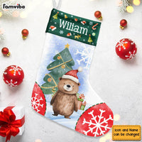 Personalized Christmas Gift For Family Kids Animals Stocking 30268 thumb 1