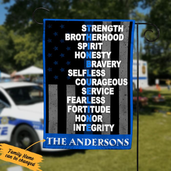 Personalized Police Thin Blue Line Flag JL101 30O36 1