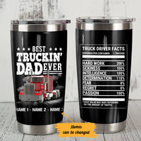 Personalized Trucker Dad Steel Tumbler DB11 87O36 thumb 1