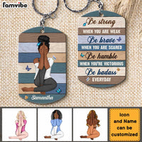 Personalized Gift For Daughter Be Strong Aluminum Keychain 22986 thumb 1