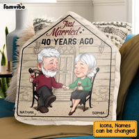 Personalized Anniversary, Loving Gift For Couples Just Married 40 Years Ago Shaped Pillow 30643 thumb 1