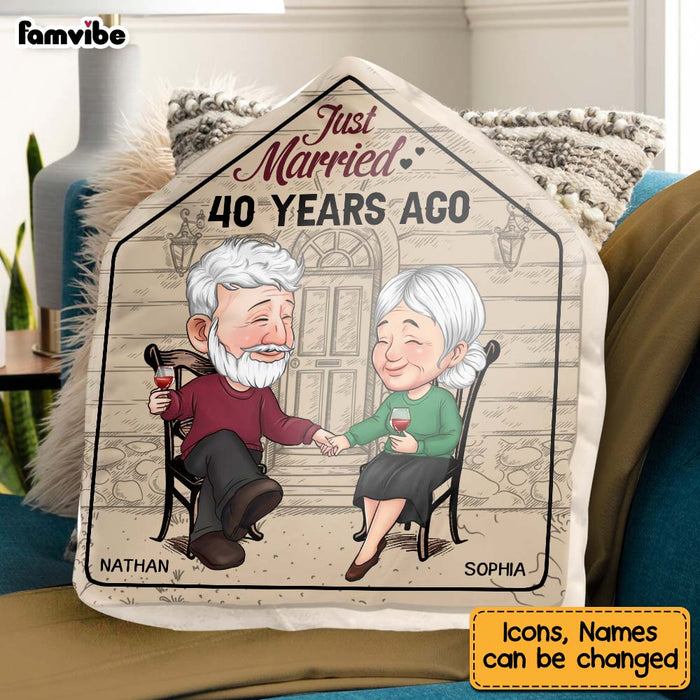 Personalized Anniversary, Loving Gift For Couples Just Married 40 Years Ago Shaped Pillow 30643 1