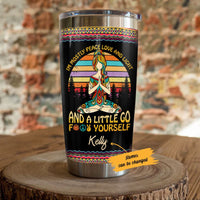 Personalized Hippie Girl Steel Tumbler JN181 73O53 thumb 1
