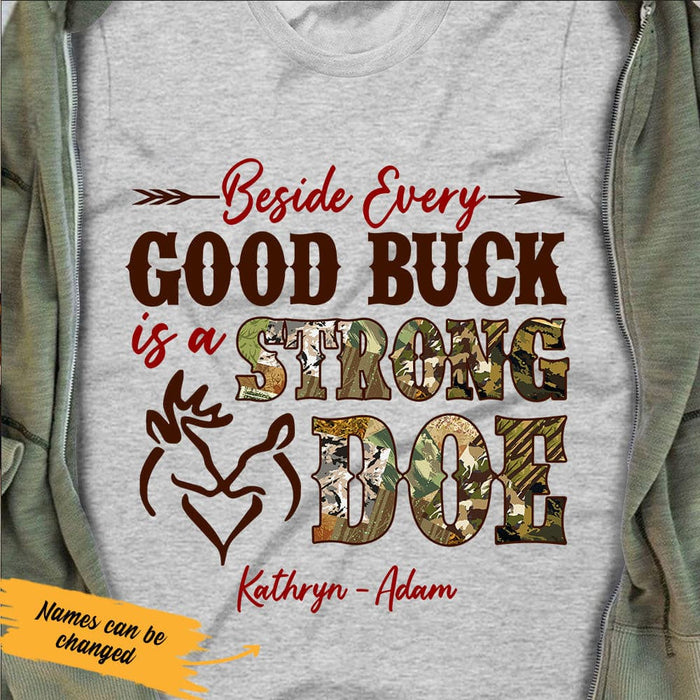 Personalized Hunting Husband & Wife White T Shirt JN154 95O53 1