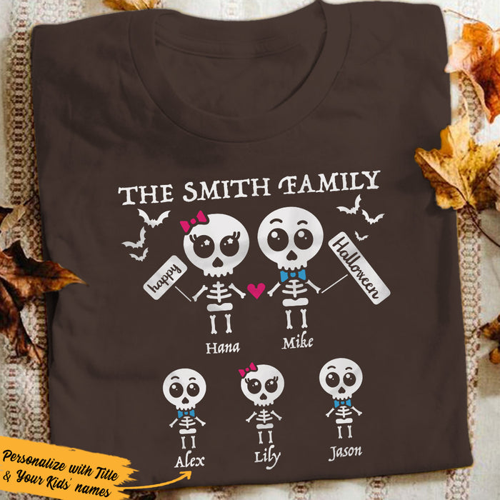 Personalized Halloween Skeleton Family T Shirt JL161 65O53 1