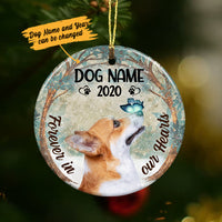 Personalized Forever In Our Hearts Corgi Dog Memorial Ornament OB222 73O36 thumb 1