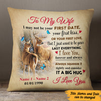 Personalized Deer Hunting Couple Pillow FB22 73O47 (Insert Included) thumb 1