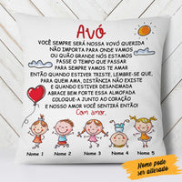 Personalized Mom Grandma Portuguese Mamãe Vovó Pillow MY71 26O58 (Insert Included) thumb 1