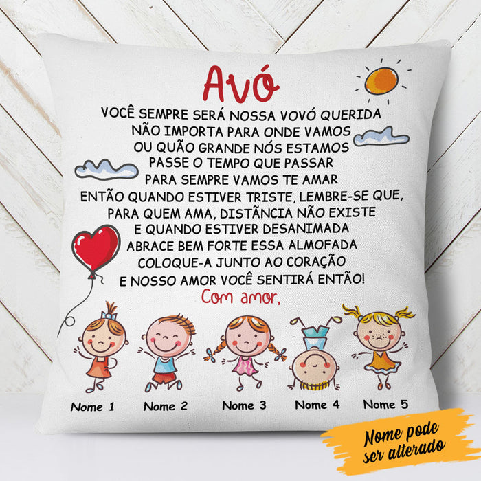 Personalized Mom Grandma Portuguese Mamãe Vovó Pillow MY71 26O58 (Insert Included) 1