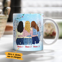 Personalized Sisters Connected By Heart Mug NB92 29O36 thumb 1