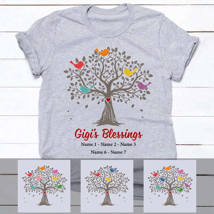 Personalized Grandma Blessing Tree T Shirt MR112 73O53 1