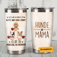Personalized German Hund Kaffee Dog Mom Coffee Steel Tumbler AP1414 65O53 thumb 1