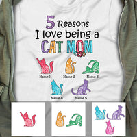 Personalized Reasons Love Being Cat Mom T Shirt MR193 30O53 thumb 1
