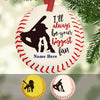 Personalized Baseball Softball Mom & Dad  Circle Ornament NB93 95O34 1