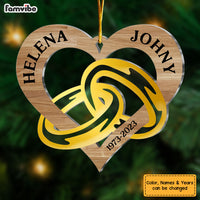 Personalized Gift For Couple Heart Wedding Ring Ornament 30133 thumb 1