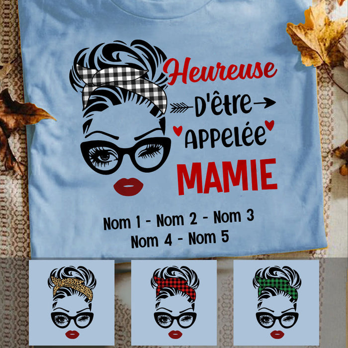 Personalized Mom Grandma Grand-mère French T Shirt AP121 87O53 1