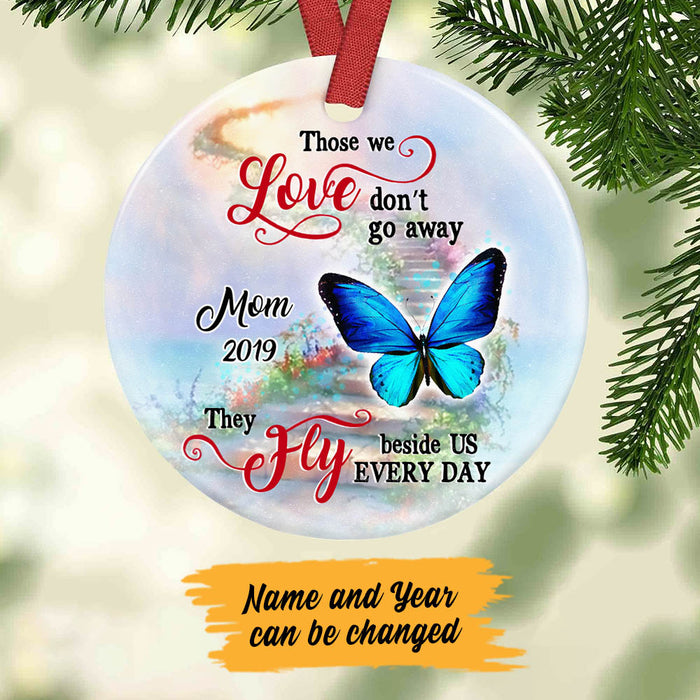 Personalized Mom Dad Memorial Butterfly Heaven Ornament OB241 99O60 1
