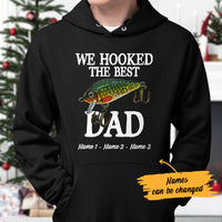 Personalized Dad Fishing  Black Hoodie MY151 95O36 thumb 1