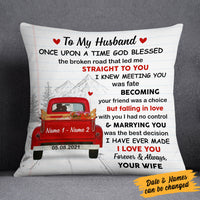 Personalized God Bless The Road Couple Pillow AP231 65O58 (Insert Included) thumb 1