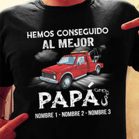 Personalized Spanish Papá Camión Truck Dad T Shirt MY104 65O58 thumb 1