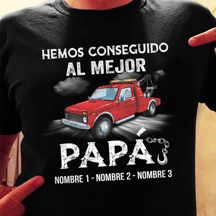 Personalized Spanish Papá Camión Truck Dad T Shirt MY104 65O58 1