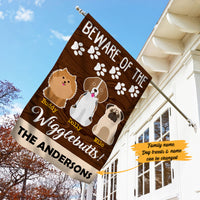 Personalized Dog Wigglebutts Garden Flag JL72 30O53 thumb 1
