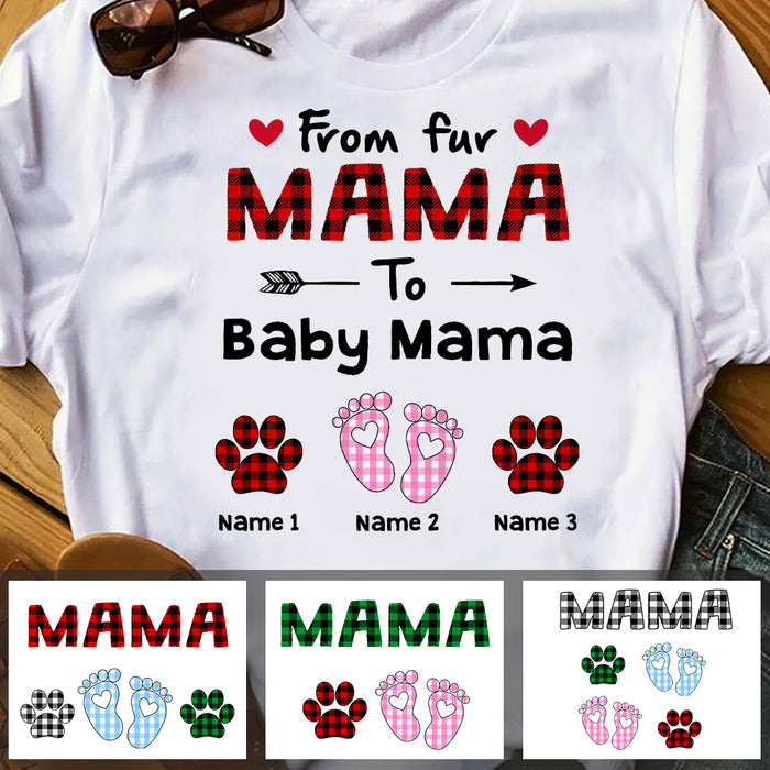 Personalized Mom Fur To Baby Mama T Shirt FB242 95O47 1