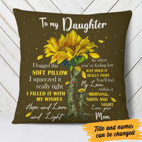 Personalized Daughter Sunflower Tree Pillow JR281 95O60 thumb 1