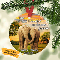 Personalized Elephant Couple  Ornament SB171 26O58 thumb 1