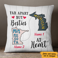Personalized Besties At Heart Long Distance  Pillow SB2431 30O47 (Insert Included) thumb 1