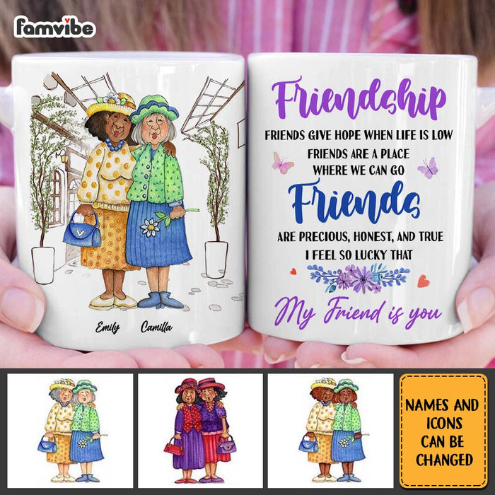 Personalized Friends Gift I Feel So Lucky That  My Friend Is You Mug 31216 1