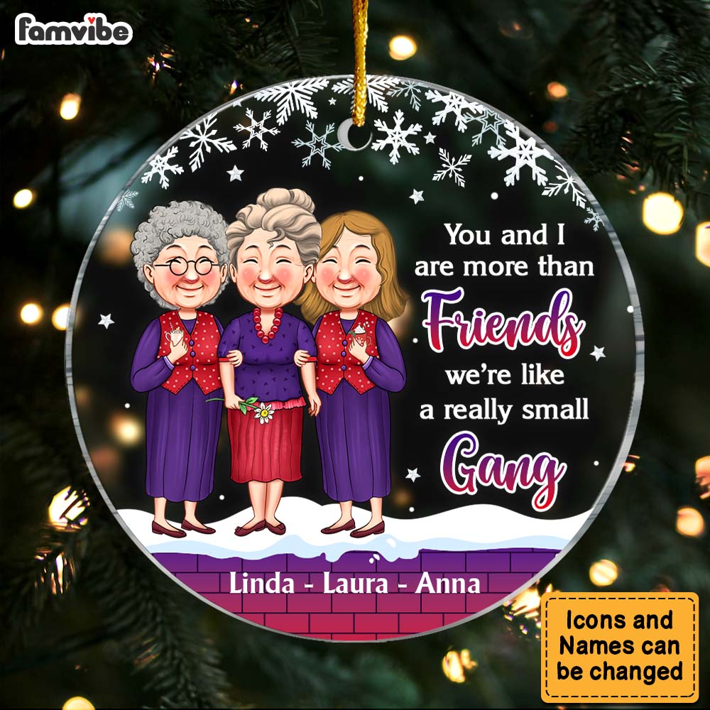 Personalized Christmas Gift For Friends Small Gang Circle Ornament 30456 Primary Mockup